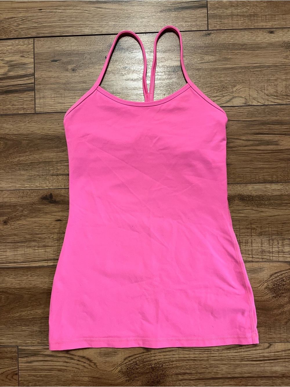 Lululemon Power Y Tank Top Built In Shelf Bra Hot Pink Size 4
